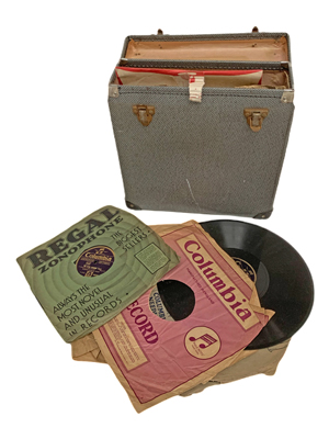 78 Records in Vintage Case Props, Prop Hire