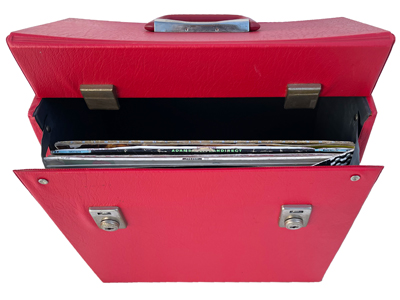 Retro 33s Vinyls In Carry Case Props, Prop Hire