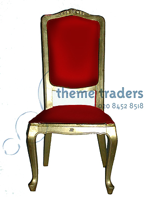 Guilded Padded Chairs Props, Prop Hire