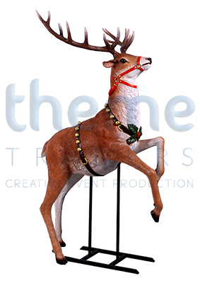 Golden Leaping Reindeer Props, Prop Hire