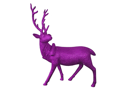 Purple Glitter Reindeer Props, Prop Hire