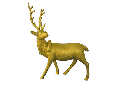 Gold Glitter Reindeer Props, Prop Hire