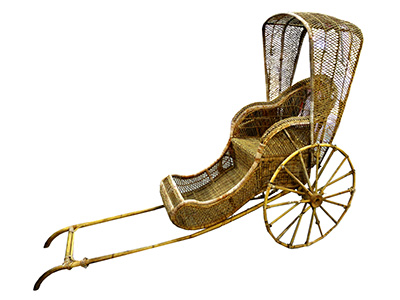 Wicker Rickshaw Props, Prop Hire