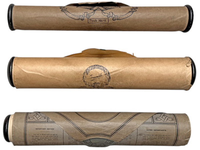 Antique Piano Perforated Roll Scrolls Props, Prop Hire
