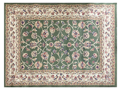 Green Patterned Rug Props, Prop Hire