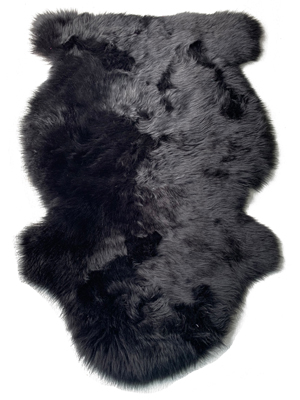 Black Faux Sheepskin Rug Props, Prop Hire