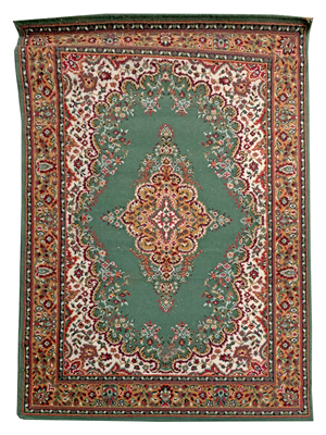 Jade Persian Patterned Rug Props, Prop Hire