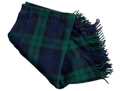 Woolen Green Blue Tartan Picnic Blankets Props, Prop Hire