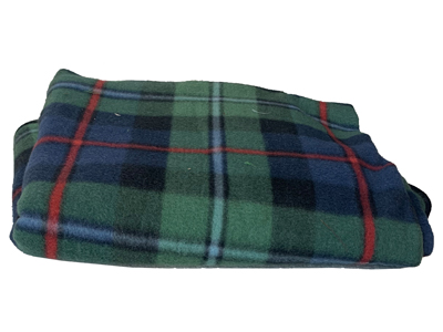 Tartan Green Fleece Picnic Blankets Props, Prop Hire