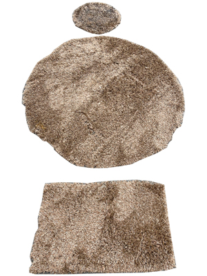 Lightweight Fur Fabric Shape Rug Set Props, Prop Hire