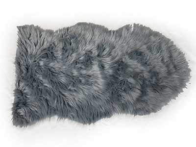 Grey Faux Fur Rug Props, Prop Hire