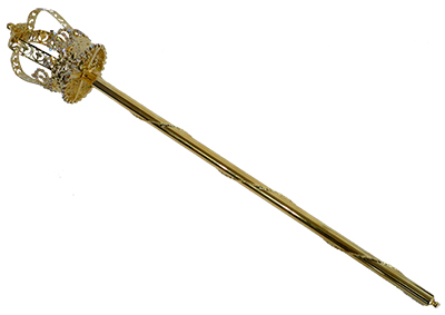 Golden Crowned Sceptre Props, Prop Hire