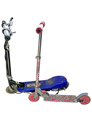 Coloured Scooters Props, Prop Hire