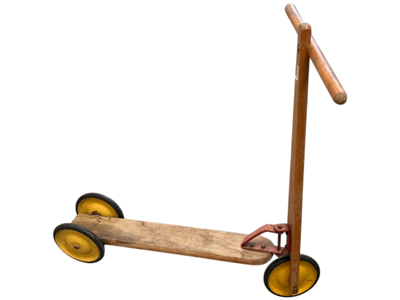 Vintage Wooded Childs Scooter Props, Prop Hire