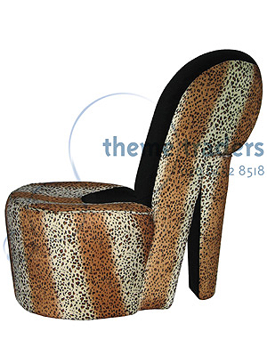 Tiger Skin Stiletto Chair Props, Prop Hire