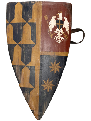 Exquisite Leather Heraldic Shield Props, Prop Hire