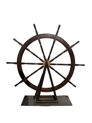 6 Foot Impressive Ships Wheel on Stand Props, Prop Hire