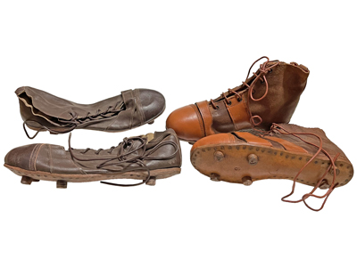 Leather Vintage Football Boots Props, Prop Hire