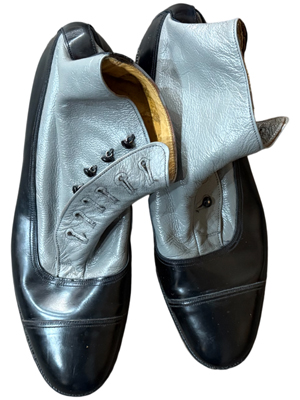 Two Tone Perfect Leather Cap Toe Oxford Shoes Props, Prop Hire