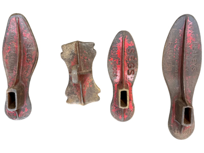 Metal Patina Shoe Antique Lasts Props, Prop Hire