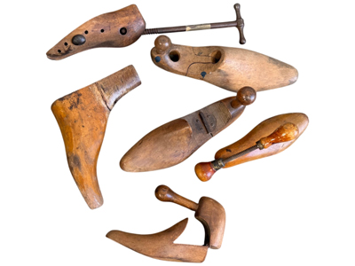 Cobblers Victorian Shoe Lasts Props, Prop Hire