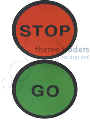 Stop and Go Sign Props, Prop Hire