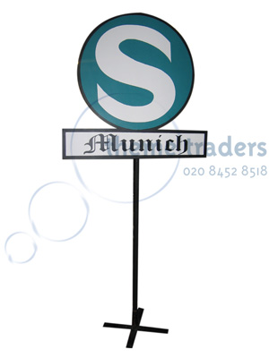 German Bahn Signs Props, Prop Hire