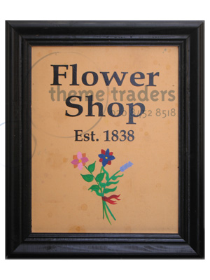 Sign Flower Shop Props, Prop Hire