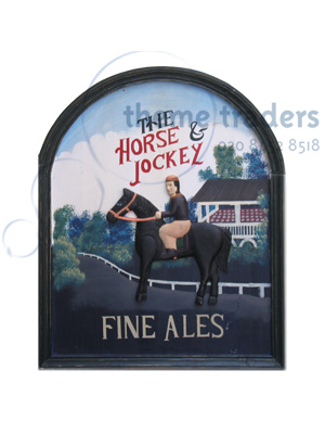 Horse Jockey Handcarved Pub Sign Props, Prop Hire