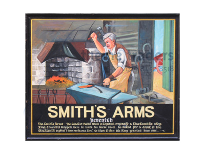 Smiths Arms Sign Props, Prop Hire