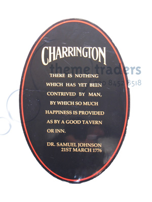 Vintage Handpainted Charrington Pub Sign Props, Prop Hire