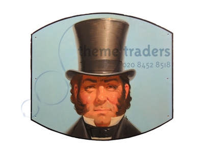 Man in Top Hat Painting Props, Prop Hire