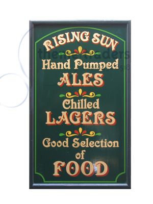 Rising Sun Pub Signs Props, Prop Hire