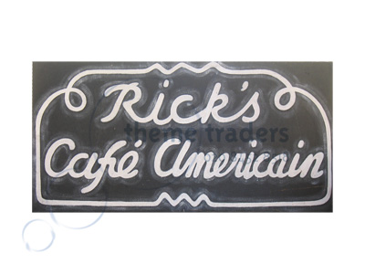 Ricks Cafe Americain Sign Props, Prop Hire