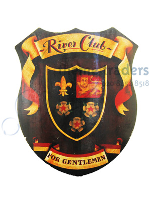 Double Sided Hanging River Club Sign Props, Prop Hire