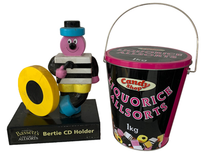 Bertie Bassett Retro Shop Advertising Units Props, Prop Hire