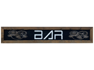 2M Industrial Bar Sign Props, Prop Hire