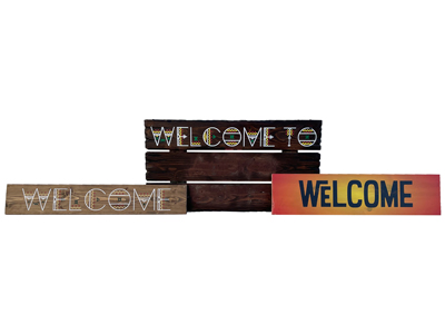 Welcome Signs Props, Prop Hire