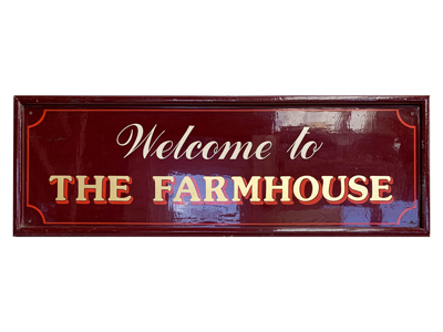 Farmhouse Retro Pub Sign Props, Prop Hire