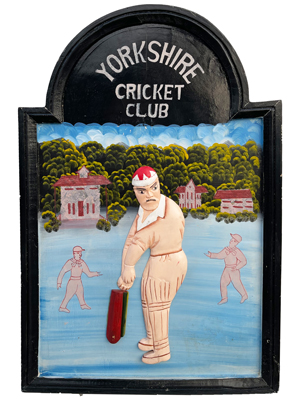 Carved Yorkshire Cricket Club Sign Props, Prop Hire