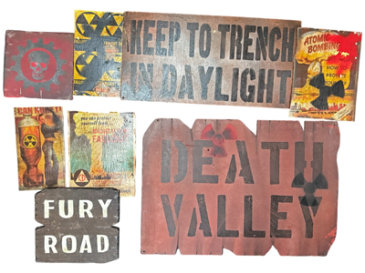 Radioactive Area 51 Wartime Nuclear Warning Signs Props, Prop Hire