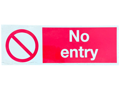 No Entry Signs Props, Prop Hire