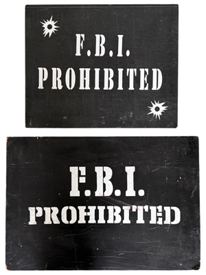 FBI Probibition Signs Props, Prop Hire