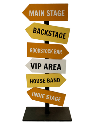 Music Festival Sign Props, Prop Hire