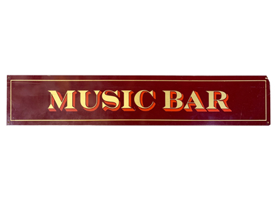 Retro Music Bar Pub Sign Props, Prop Hire