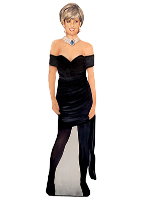 Princess Diana Silhouette Props, Prop Hire