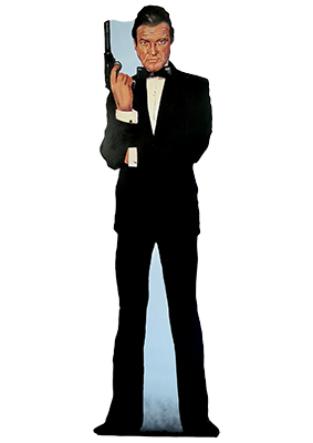 James Bond Roger Moore Silhouette Props, Prop Hire