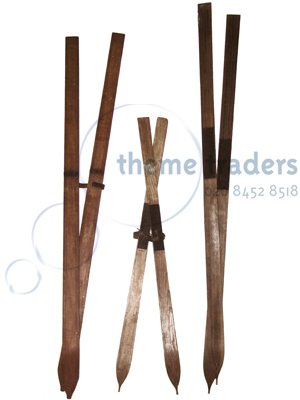 Vintage Wood Skis Props, Prop Hire