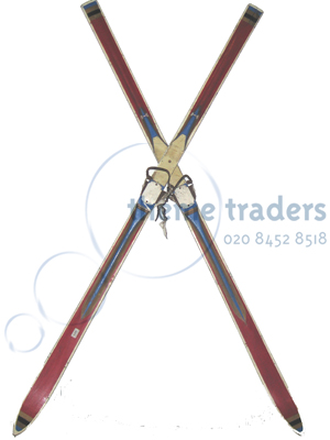 Vintage Coloured Skis Props, Prop Hire