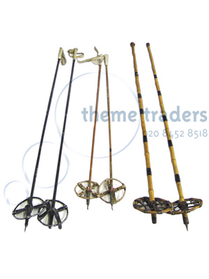 Vintage Ski Poles Props, Prop Hire